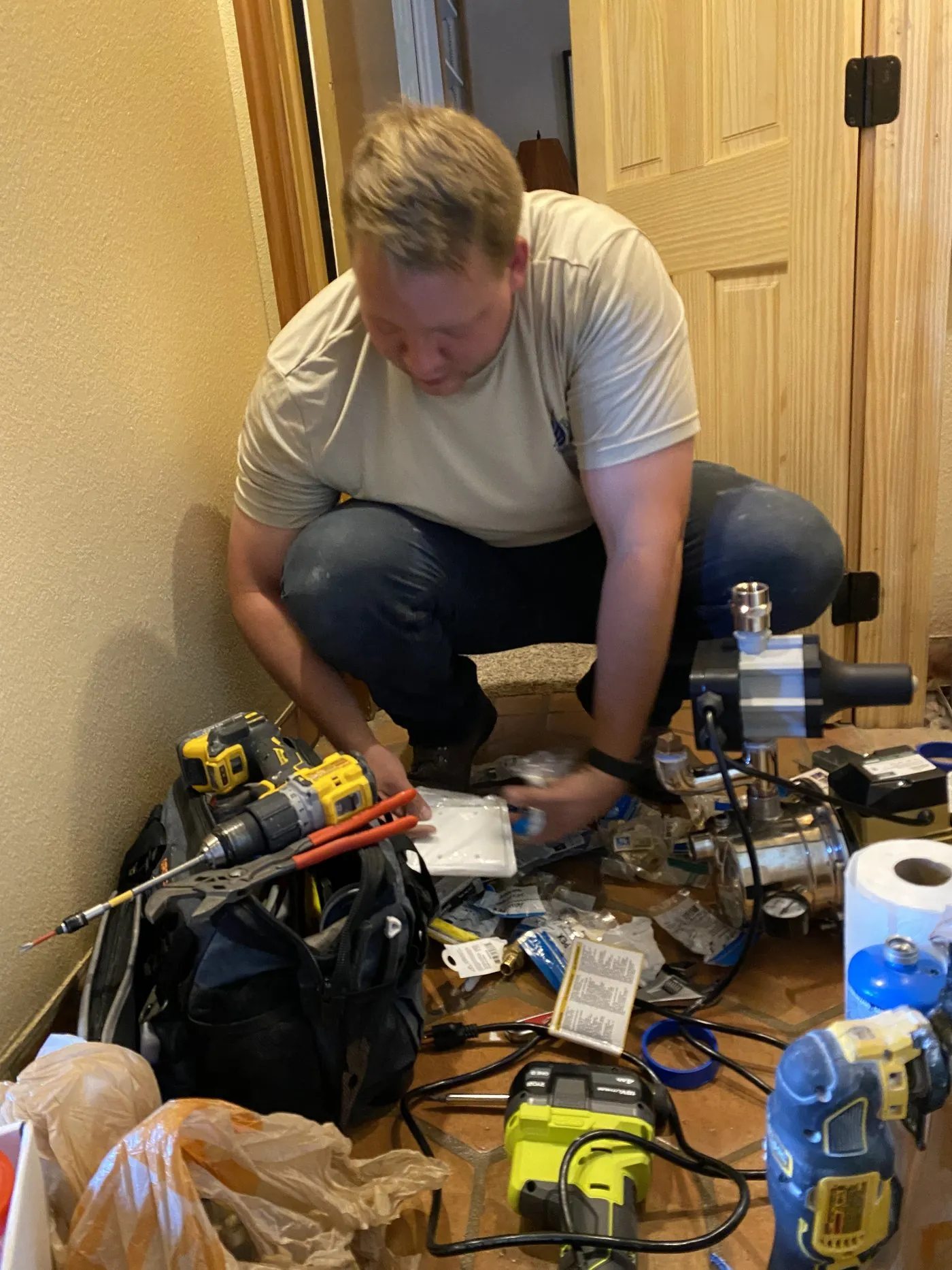 Porter, co-founder of Viking Solutions, on a home project in Washington County Utah