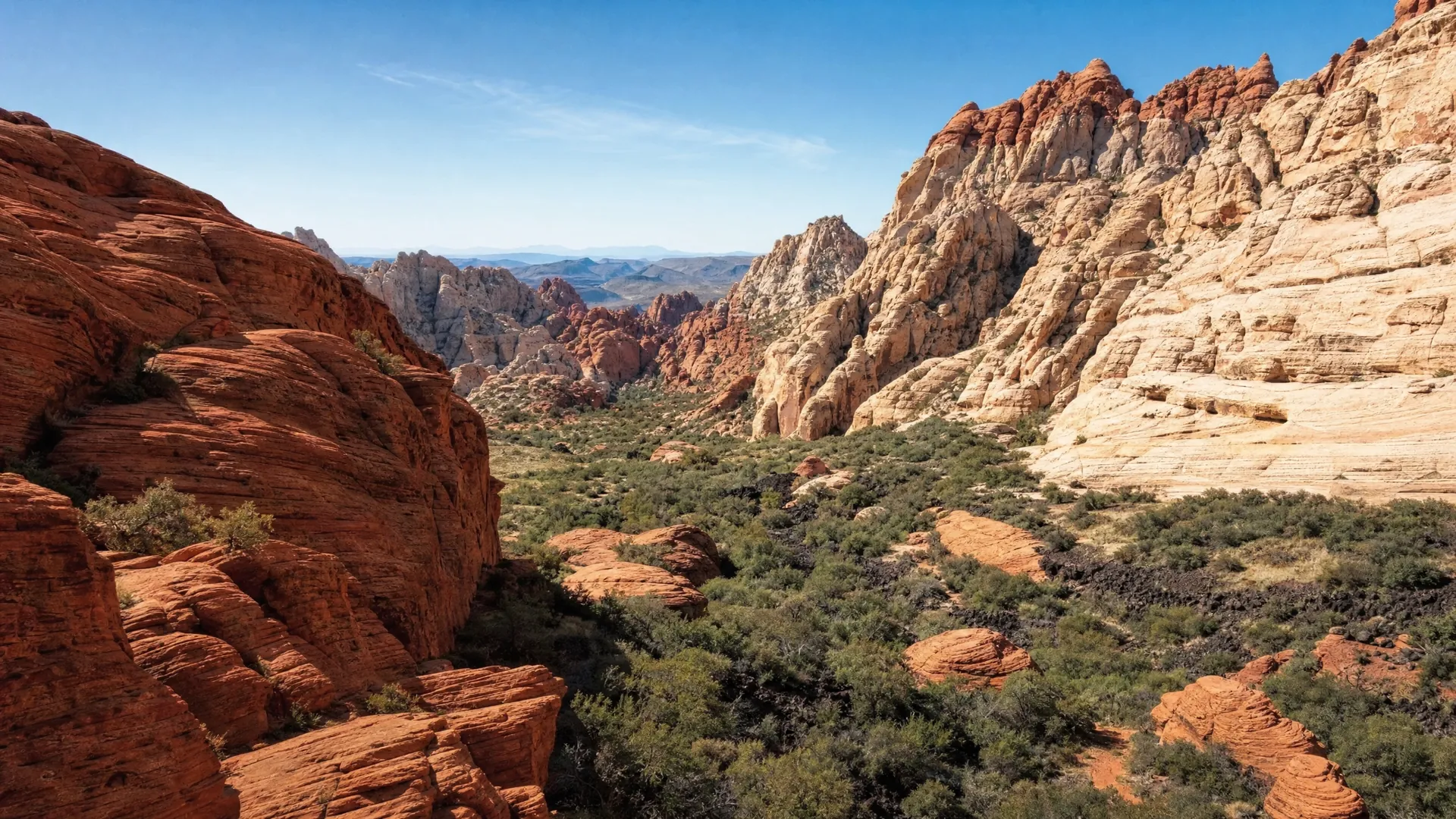 Snow Canyon State Park view near St. George Utah — Southern Utah red rock landscape